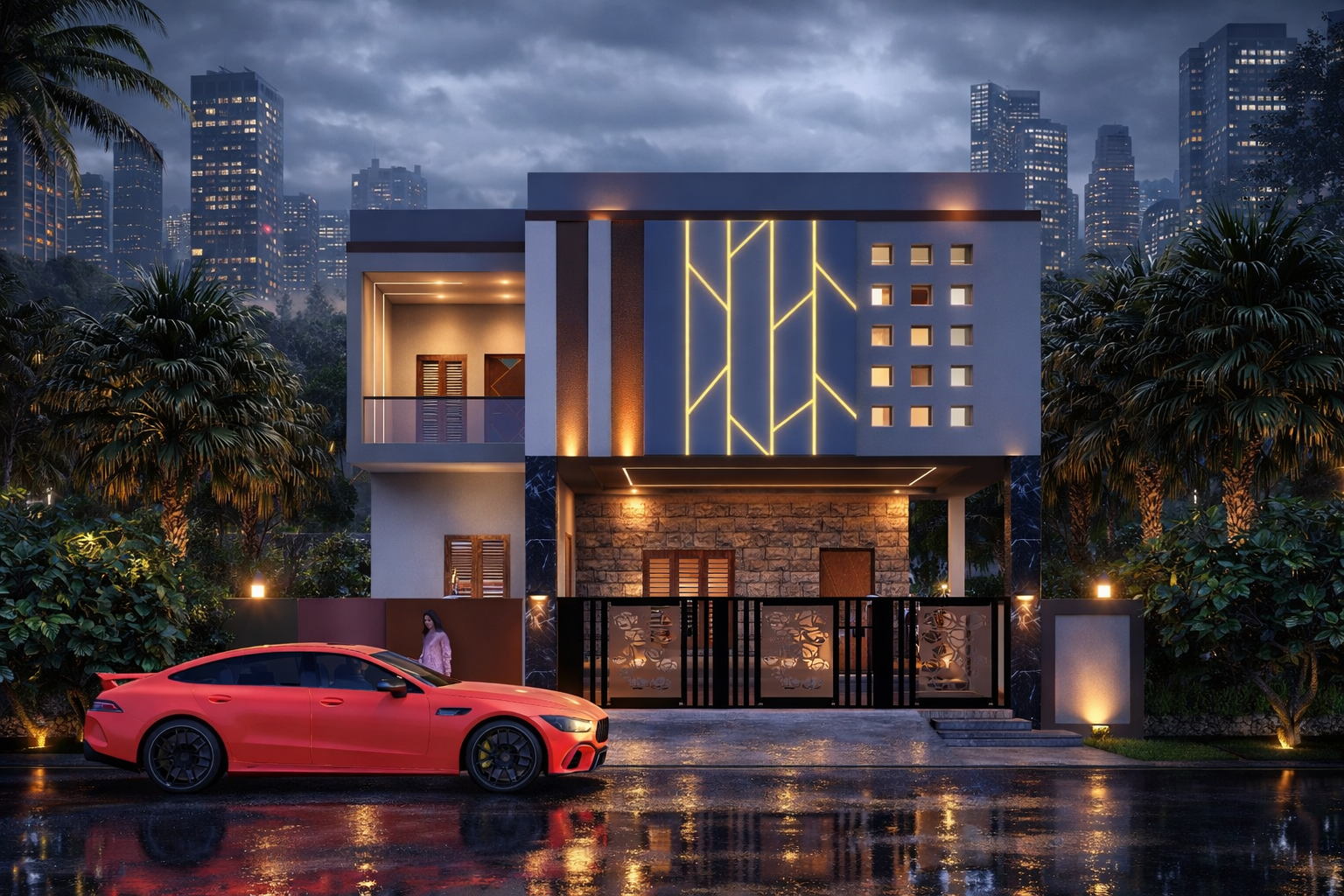 Modern Residential Elevation Design